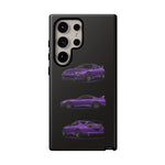 MK4 Supra Phone Case Purple, Three-View Vector Cover
