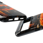 Orange Daytona Phone Case, Rainy City Night Muscle Car Tough Cover