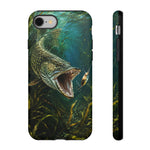 Northern Pike Phone Case, Weed Bed Fishing Strike Cover, Gift