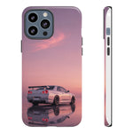 Silver Skyline R34 at Sunset Phone Case | Car Reflection Sky Case