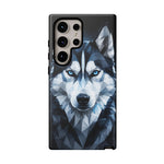 Siberian Husky Geometric Diamond Art Tough Phone Case