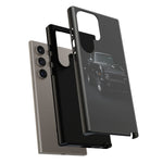 Black 1970 Nova SS Studio Front Tough Phone Case for Muscle Car Fans