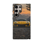 C8 Z06 Corvette Phone Case, Yellow Mountain Dusk Cover, Gift