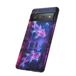Neon Koi Reflection Vaporwave phone case | Tough Cover