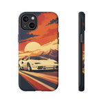 Retro Sunset Countach phone case | Sports car tough cover