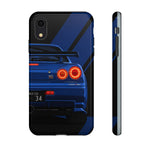 R34 Skyline Afterburner Rear GT-R Tough Phone Case for JDM Fans