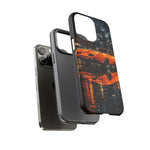 Orange Daytona Phone Case, Rainy City Night Muscle Car Tough Cover