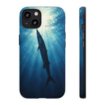 Barracuda Silhouette Phone Case, Sunlit Marine Art Tough Cover