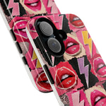 Pop Art Lips and Lightning Bolt Phone Case