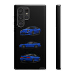 Blue 180SX JDM Sports Car Phone Case Tough Multi View