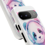 Pastel Panda Phone Case, Glitch Color Block Cover
