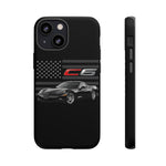 Black C6 Phone Case American Sports Car Tough Cover Gift
