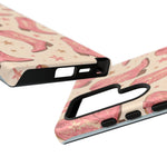 Pink Cowboy Boots phone case | Western pattern | Pastel stars