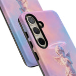 Praying Cherub Statue halo Vaporwave Aesthetic phone case