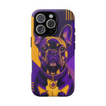 French Bulldog Pop-Art Portrait Tough Phone Case - Purple Gold