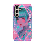 Neon Cyber Geisha phone case | Tough Case