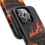 Black Charger Classic Muscle Flames Tough Phone Case Cover Gift