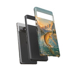Leaping Golden Trout Lake Scene phone case | Tough Cover