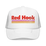 Red Hook Brooklyn NYC Retro Trucker Hat Vintage 70s Stripe Foam Snapback New York Streetwear