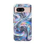 Chrome Metallic Swirl  Art Tough Phone Case