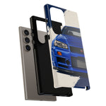 R34 Skyline GT-R Bayside Blue Tough Phone Case for 90s JDM Fans