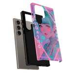 Neon Cyber Geisha phone case | Tough Case