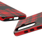 Scottish Terrier Silhouette Plaid Art Tough Phone Case