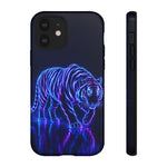 Neon Blue Tiger phone case | tough protective cover