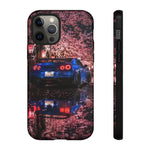 R35 GT-R Cherry Blossom Night Tough Phone Case - Wet Reflection