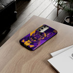 French Bulldog Pop-Art Portrait Tough Phone Case - Purple Gold