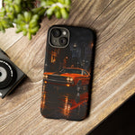 Challenger RT Phone Case, Rainy City Night Muscle Car Tough Cover