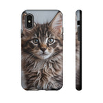 Maine Coon Kitten Phone Case, Tufted Ears Macro Portrait Cover