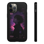 Melancholy Data Poster Phone Case, Glitch Anime Sky Tough Cover