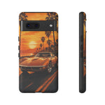 Orange Corvette C3 Stingray Sunset Palms Phone Case