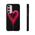 Melting Glitch Heart Neon Phone Case