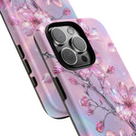 Pink Chrome Cherry Blossom Phone Case | Tough Cover
