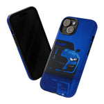 Blue Mustang Art Phone Case, GT500 American Muscle Car Tough Cover for Men