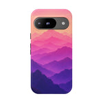 Pastel Mountain Haze Vaporwave Art Tough Phone Case