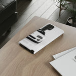 White MK4 Supra Phone Case, Retro 90s JDM Tough Cover for Car Enthusiasts
