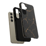 Black Gold Marble Pattern Phone Case | Tough Case