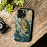 Jack Crevalle Strike Phone Case Saltwater Fishing Gift for Anglers