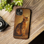 Abyssinian Warm Ticked Portrait Art Tough Phone Case