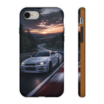 Skyline GT-R R34 White Nurburgring Speed Art Tough Phone Case