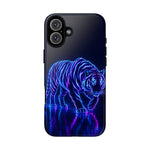 Neon Blue Tiger phone case | tough protective cover