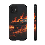 Black Charger Classic Muscle Flames Tough Phone Case Cover Gift