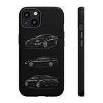 Black 300ZX Sports Car Tough Phone Case - Multi View