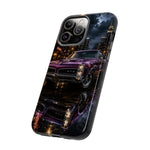 67 GTO Phone Case Purple, Rainy City Night Muscle Car Tough Cover