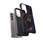 Cosmic Wolf Phone Case, Galaxy Nebula Portrait Tough Cover, Gift