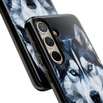 Siberian Husky Geometric Diamond Art Tough Phone Case