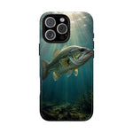 Largemouth Bass Phone Case, Sunlit Underwater Tough Cover, Gift